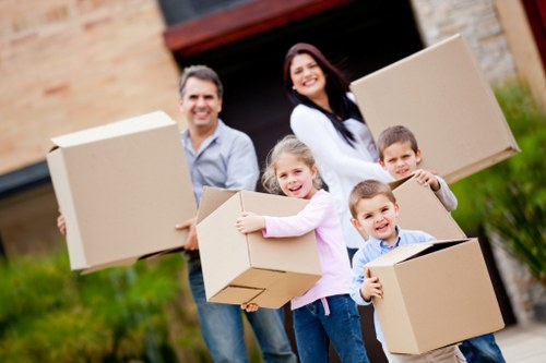 Assorted moving boxes and protective packing materials
