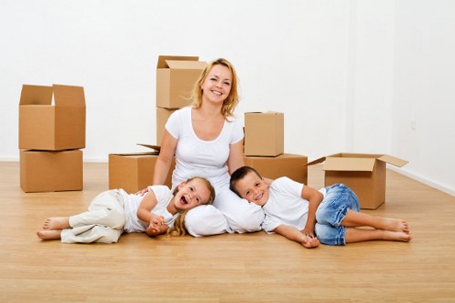 Local movers transporting office furniture in Shepherdsbush
