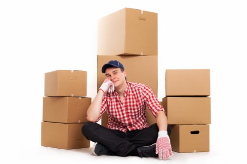 Fragile household items wrapped securely for a move in Shepherds Bush